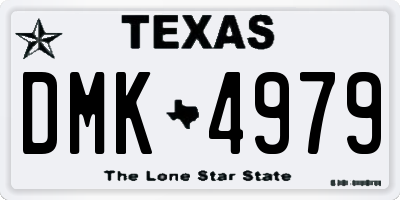 TX license plate DMK4979