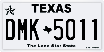 TX license plate DMK5011