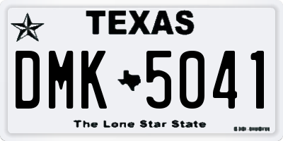 TX license plate DMK5041
