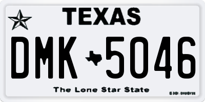 TX license plate DMK5046