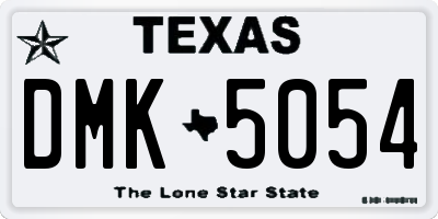 TX license plate DMK5054