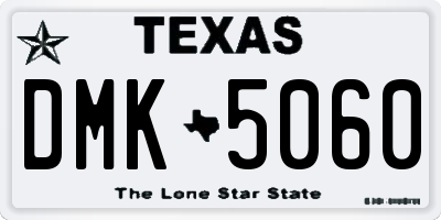 TX license plate DMK5060