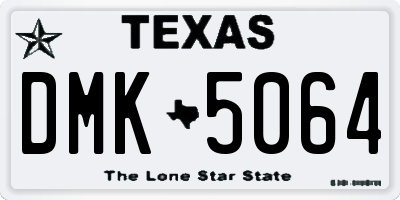 TX license plate DMK5064