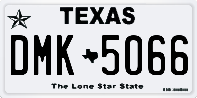 TX license plate DMK5066