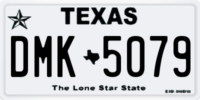 TX license plate DMK5079