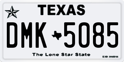 TX license plate DMK5085