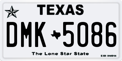 TX license plate DMK5086