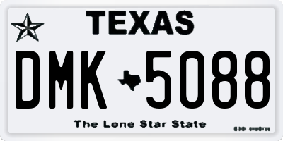 TX license plate DMK5088