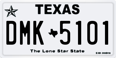 TX license plate DMK5101