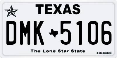 TX license plate DMK5106