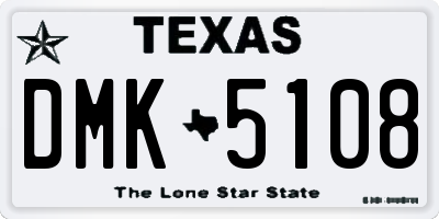 TX license plate DMK5108