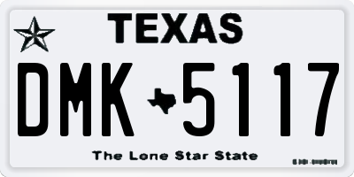 TX license plate DMK5117