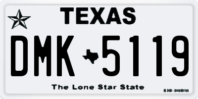 TX license plate DMK5119