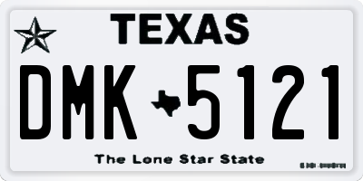 TX license plate DMK5121