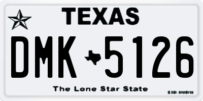 TX license plate DMK5126