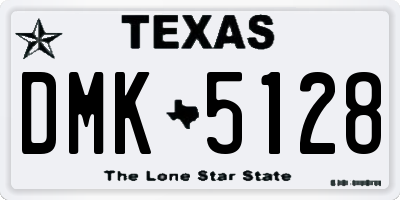TX license plate DMK5128