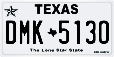 TX license plate DMK5130