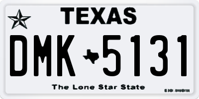 TX license plate DMK5131