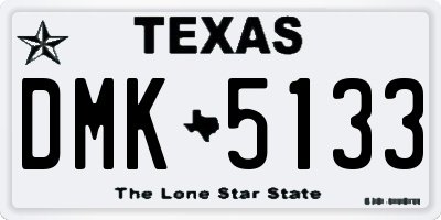TX license plate DMK5133