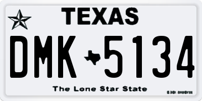 TX license plate DMK5134