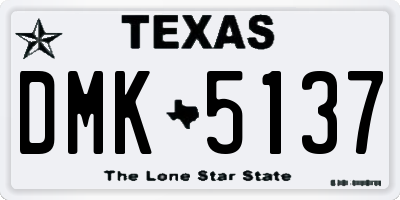 TX license plate DMK5137