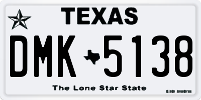 TX license plate DMK5138