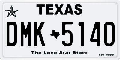 TX license plate DMK5140