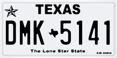 TX license plate DMK5141