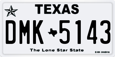TX license plate DMK5143