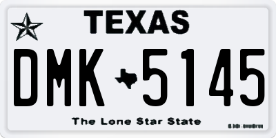 TX license plate DMK5145