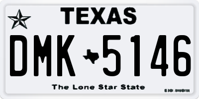 TX license plate DMK5146