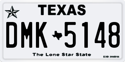 TX license plate DMK5148