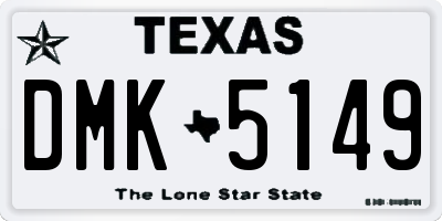 TX license plate DMK5149