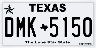 TX license plate DMK5150