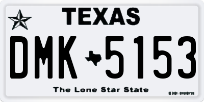 TX license plate DMK5153