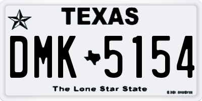 TX license plate DMK5154