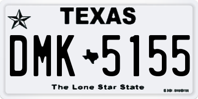 TX license plate DMK5155