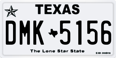 TX license plate DMK5156