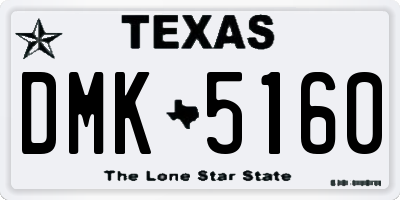 TX license plate DMK5160