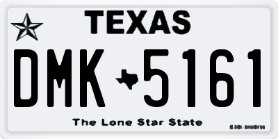 TX license plate DMK5161