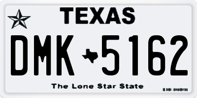 TX license plate DMK5162