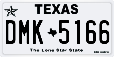 TX license plate DMK5166