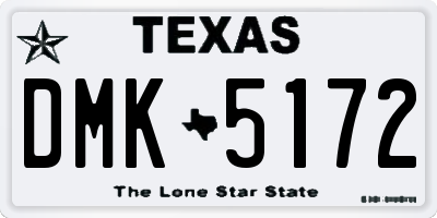 TX license plate DMK5172