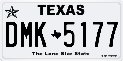 TX license plate DMK5177