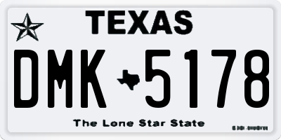 TX license plate DMK5178