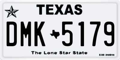 TX license plate DMK5179