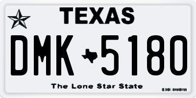 TX license plate DMK5180