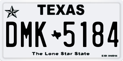 TX license plate DMK5184