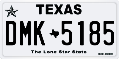 TX license plate DMK5185