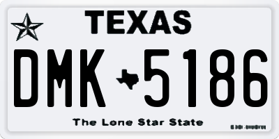 TX license plate DMK5186